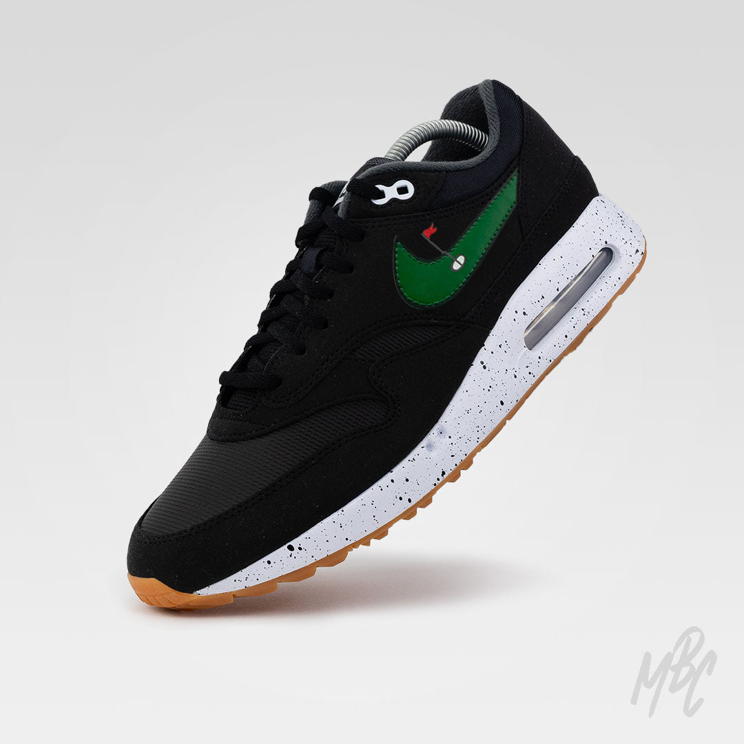 Clean on the Green - Air Max 1 Golf Black Custom