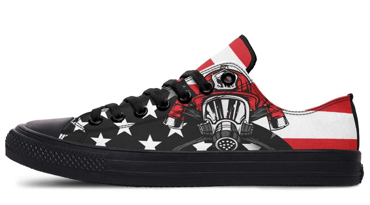 Firefighter Black Lowtop Sneaker
