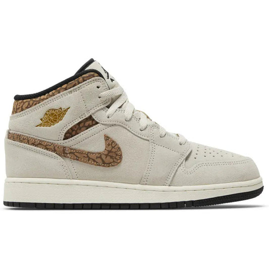 Air Jordan 1 Mid Brown Elephant (GS)