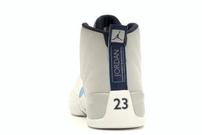 Air Jordan 12 Retro Grey University Blue (130690-007) Leather Sneakers
