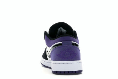 Jordan 1 Low Court Purple Sneakers Size 553558-125 White/Black