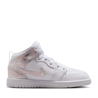 Jordan 1 Mid SE (PS) - White/Field Silver