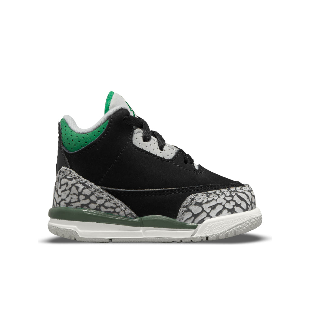 Air Jordan 3 Retro (TD) "Pine Green" - Black/Pine Green/Silver