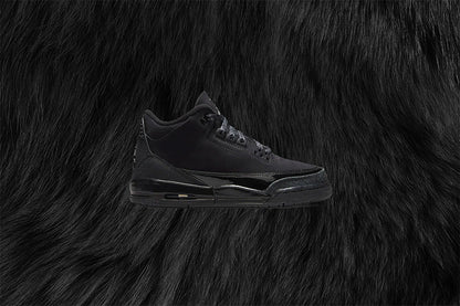 Air Jordan 3 Retro 'Black Cat' (GS) - Black/Dark Charcoal/White