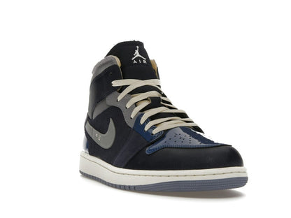 Air Jordan 1 Mid SE Craft Obsidian French Blue Ashen Slate White Sneakers – DR8868-400