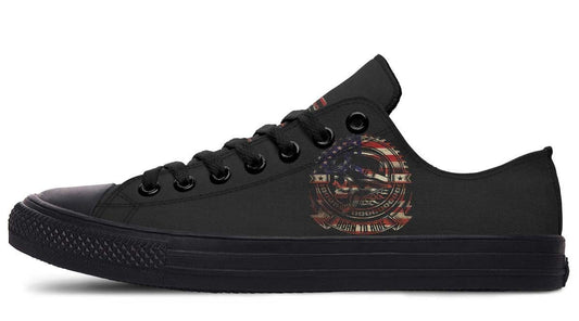Born To Ride with American Pattern Black Lowtop Sneaker