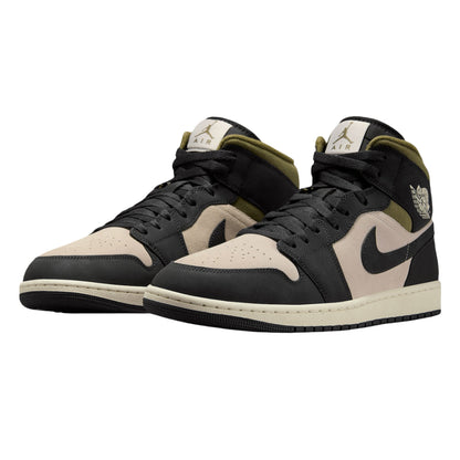 Nike Air Jordan 1 Mid Se Off Noir Medium Olive